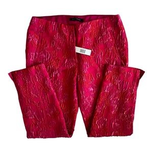 Elie Tahari  Vibrant Red Textured pants